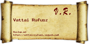 Vattai Rufusz névjegykártya